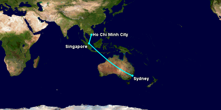 Bay qua Singapore Bay từ Sài Gòn đến Sydney qua Singapore